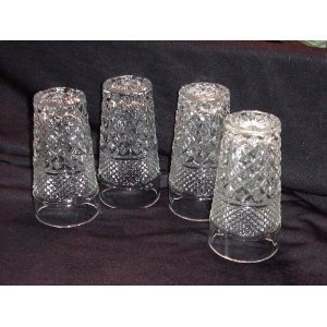 1960's Anchor Hocking Wexford 11 oz flat tumbler iced tea glass-set of 4