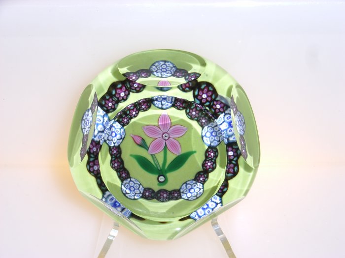 Signed Peter Holmes Traditional Lampwork Millefiori Paperweight