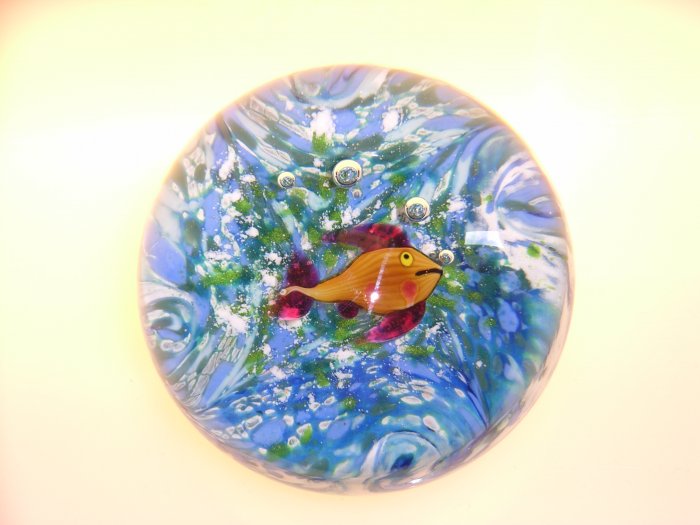 Signed Andrew Holmes Traditional Fish Paperweight