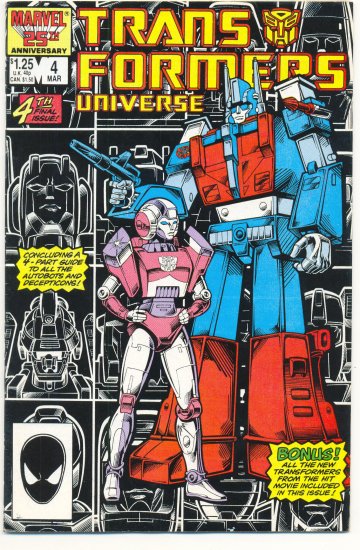 Transformers Universe #4 HTF 1987 Marvel Comic Series