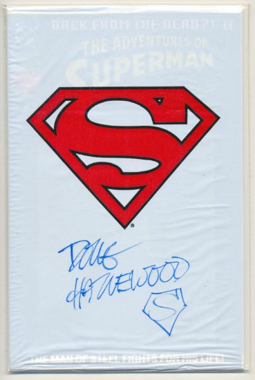 Adventures Of Superman #500 Signed Hazelwood Still Sealed