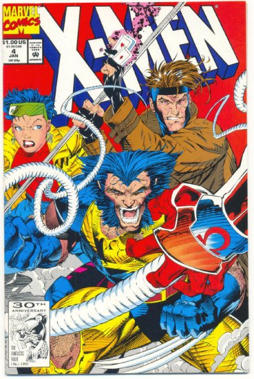 X-Men #4 1st App Omega Red Jim Lee Art VF/NM