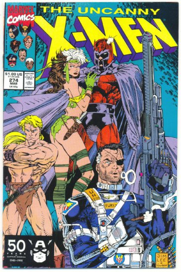 Uncanny X-Men #274 Magneto & Rogue Jim Lee Art VF/NM