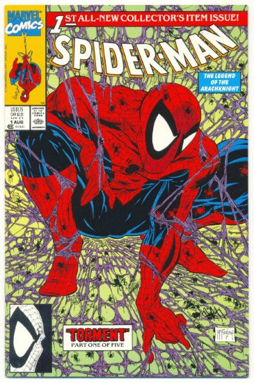 Spider-Man #1 1990 Torment McFarlane Green Cover NM !