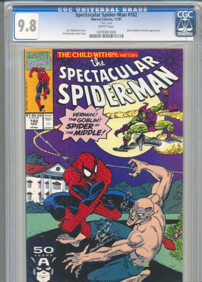 Spectacular Spider-Man #182 vs Green Goblin CGC 9.8 Highest Graded!