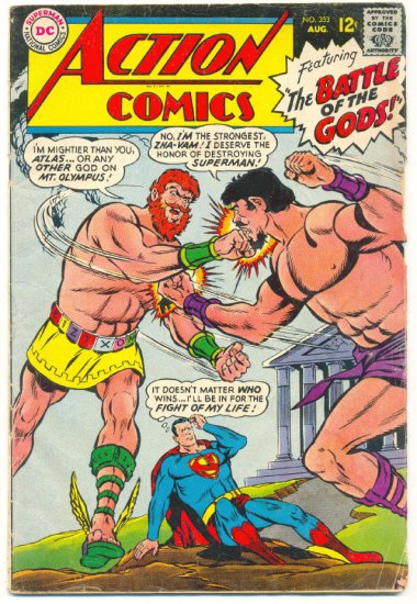 Action Comics #353 Battle Of The Gods 1967 Superman Classic !
