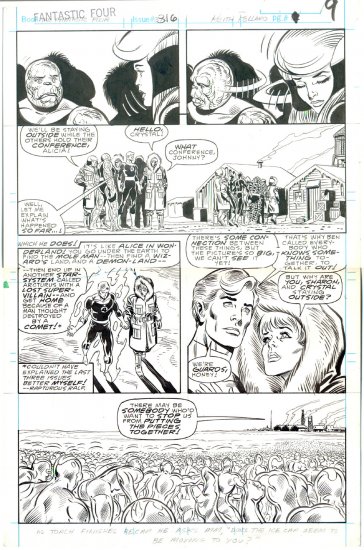 Fantastic Four #316 Pg 9 Pollard Sinnott Crystal & The Inhumans !