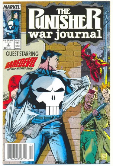 The Punisher War journal #2 Daredevil Crossover Jim Lee Art !