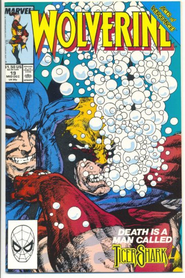 Wolverine #19 Tigershark! Byrne Art VFNM