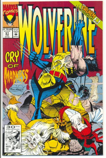 Wolverine #51 Cry Of Madness Kubert Art NM !