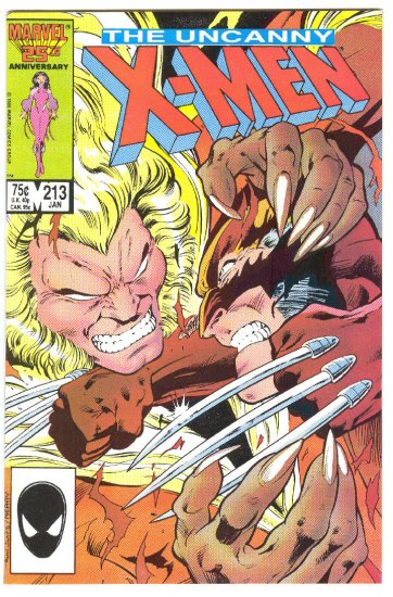 Uncanny X-Men #213 Wolverine & Sabretooth Throwdown !