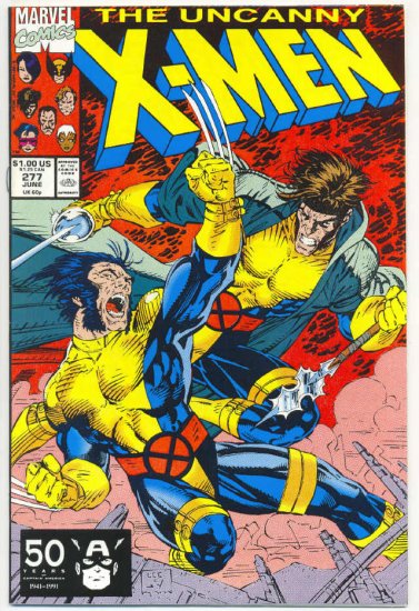 Uncanny X-Men #277 Free Charley Jim Lee Art VFNM