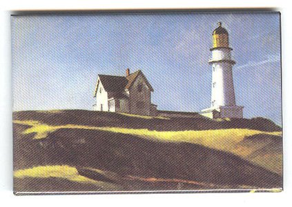 Edward Hopper fine art image on fridge magnet