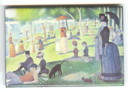 Seurat fine art image on fridge magnet