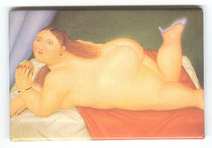 Fernando Botero fine art image on fridge magnet