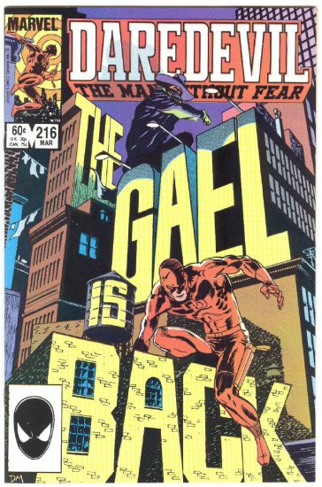 Daredevil #216 The Gael Is Back !