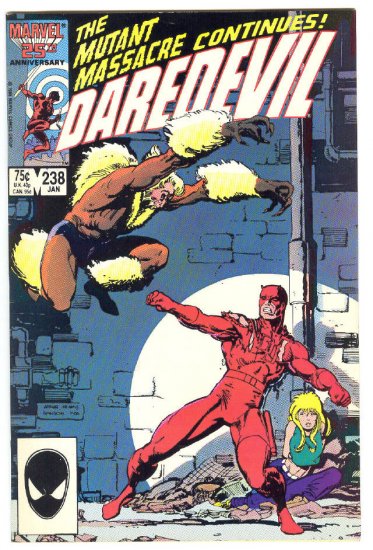 Daredevil #238 Sabretooth Mutant Massacre Crossover