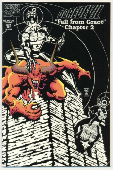 Daredevil #321 Fall From Grace Glow In The Dark Cover !
