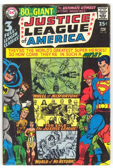 Justice League Of America #58 HTF 1967 80 Page Giant !