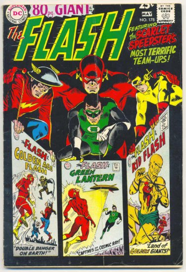 Flash #178 HTF 1968 80 Page Giant Fine !