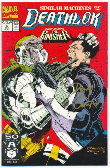 Deathlok #6 vs The Punisher Signed By Denys Cowan NM