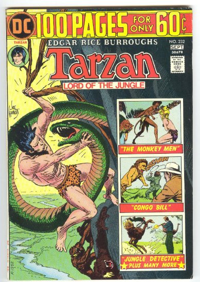 Tarzan #232 1974 100 Page Super Spectacular HTF !