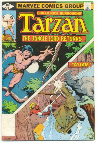 Tarzan #24 Death Of Jane 1979 Marvel Classic !