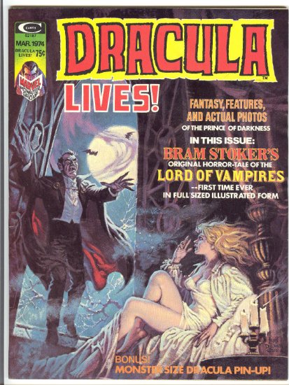 Dracula Lives #5 Very HTF 1974 Horror Magazine !