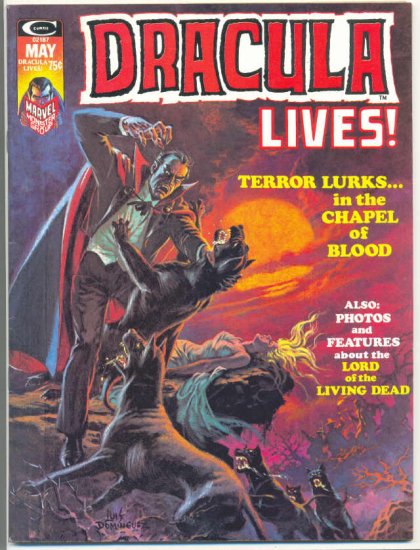 Dracula Lives #6 Very HTF 1974 Horror Magazine !