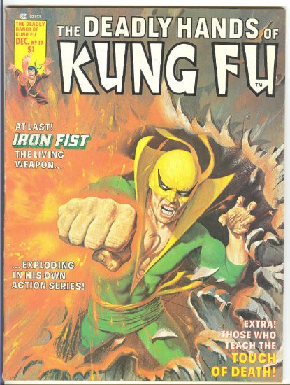 Deadly Hands Of Kung Fu #19 1st Appearance White Tiger HTF 1975 Magazine