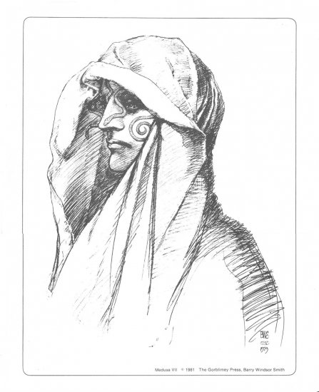 Barry Smith Medusa Print 1981 Gorblimey Press HTF !