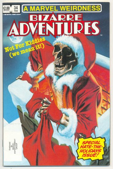 Bizarre Adventures #34 Hate The Holidays Special HTF 1982 !