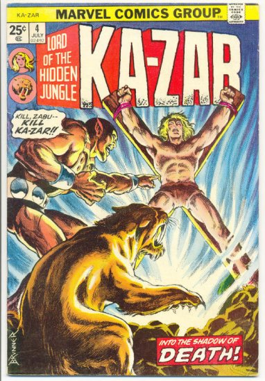 Ka-Zar #4 Into The Shadow Of Death Brunner Art 1974 !