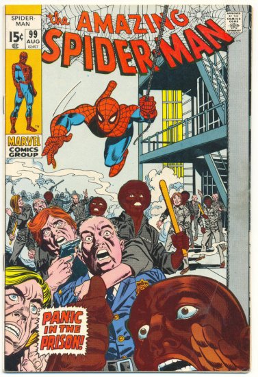 Amazing Spider-Man #99 Panic In The Prison 1971 Kane Art Classic !