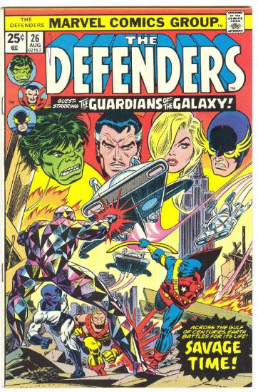 Defenders #26 1st Guardians Of The Galaxy HTF 1975