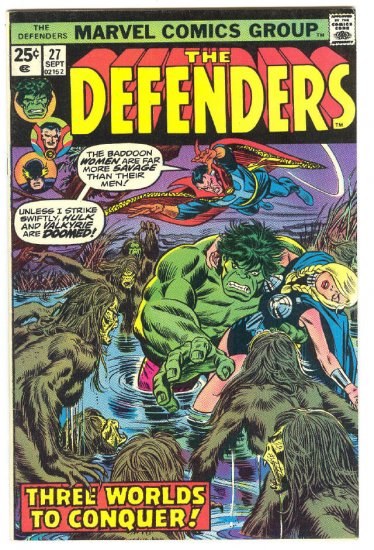 Defenders #27 Beware The Badoon Women HTF 1975