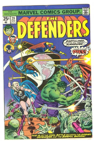 Defenders #29 Final Battle With The Badoon !