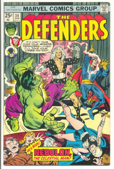Defenders #34 Nebulon & The Bozos 1976 Buscema Mooney