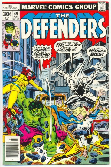 Defenders #49 Who Remembers Scorpio Giffen Art Moon Knight !