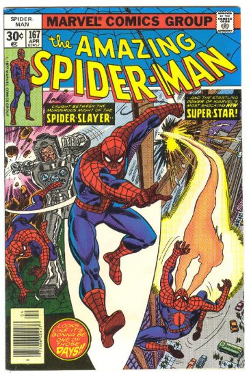 Amazing Spider-Man #167 Spider-Slayer and 1st Will O' The Wisp!