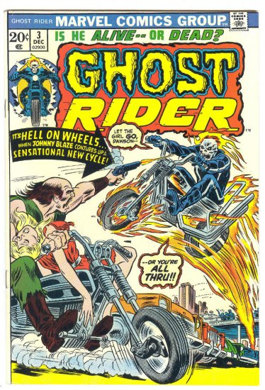 Ghost Rider #3 Hell On Wheels Mooney Art 1973 VF-