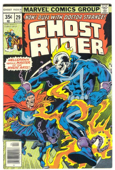 Ghost Rider #29 vs Dr. Strange Perlin Art 1978