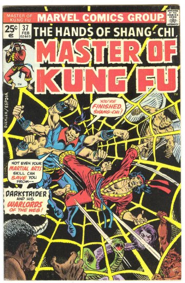 Master Of Kung Fu #37 Warlords Of The Web 1976