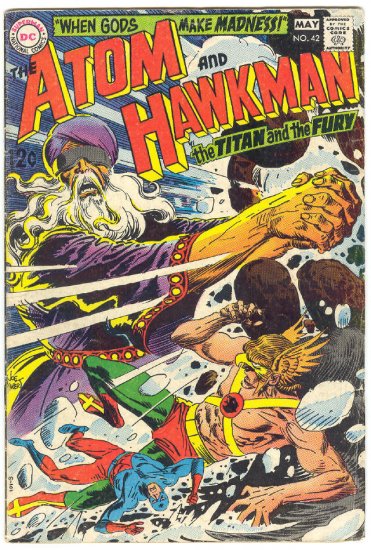 Atom & Hawkman #42 When Gods Make Madness Kubert Art 1969