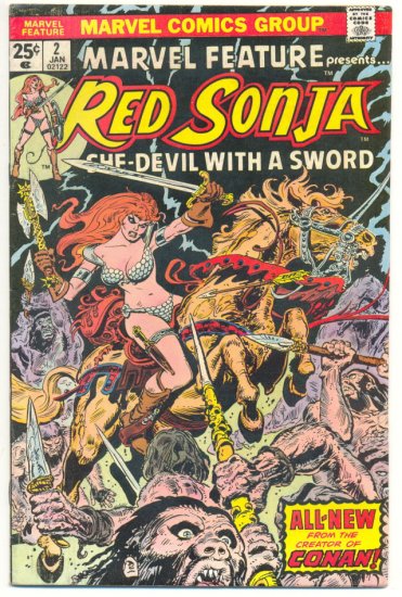 Marvel Feature #2 Red Sonja Thorne Art 1975 Classic