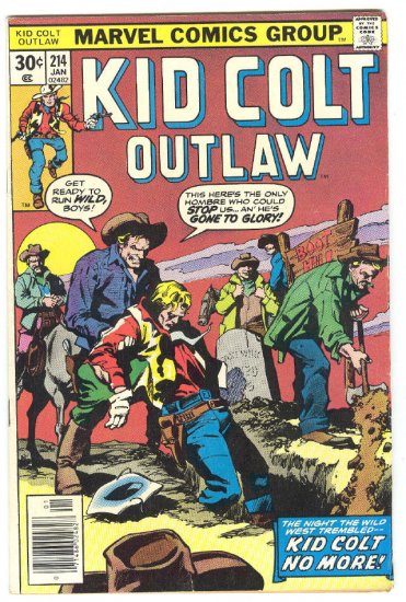 Kid Colt Outlaw #214 Kid Colt - No More HTF Western 1977