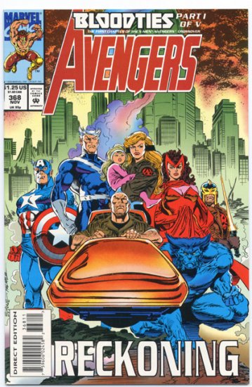 Avengers #368 Bloodties X-Men Crossover 1993