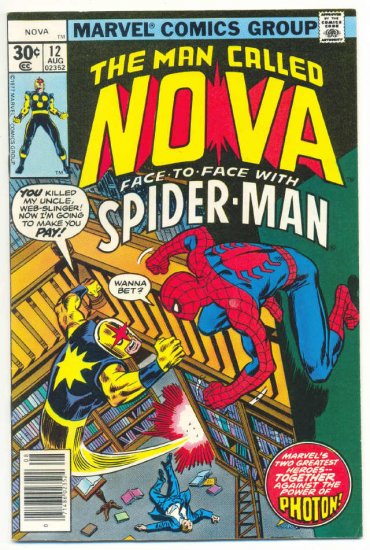 The Man Called Nova #12 Face To Face With Spider-Man 1977