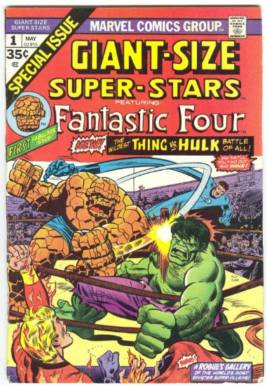Giant-Size Super-Stars #1 Classic Hulk vs Thing battle 1974