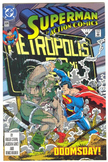 Action Comics #684 Doomsday! 1992 VFNM 1st Print